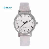 Наручные часы повседневные кожаные браслеты наручные часы для женщин Miqiao стильные моды белый сплав кварцевые дамы W44