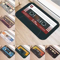 Music Tape Mat Cassette Tape Anti Slip Floor Carpet Vintage Entrance Door Mat Kitchen Bedroon Vacuuming Rugs Home Decoration Y0803