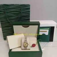 원래 상자 숙녀 시계 여성용 26mm 샴페인 다이아몬드 다이얼 279173 철강 18K 옐로우 골드 희년 팔찌 자동 기계 여성 여성 시계
