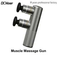 Dckloer Fassia Gun Muscle Massage Двойная головка 4 головы Массажер облегчение боли для боли для похудения портативный мини 0,76 кг