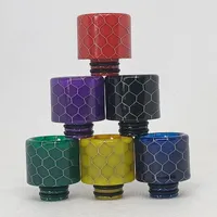510 Thread Snake Skin Resin Drip Tips Honeycomb vervangende tip voor grote baby met individueel acryldoos snoeppakket