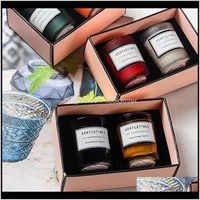 Candles Décor & Garden Drop Delivery 2021 Color Birthday Candle Cute Jar Glass Scent Round Wedding Nordic Modern Mini Romantic Decorations Ve