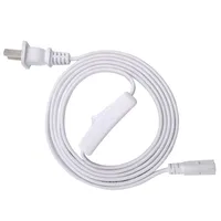 T8 Extension Cord Switch, T5 LED Tube Wire,3ft 4ft 5ft 6ft wire connector For Shop Light, Power Cable With US Plug