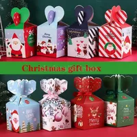Christma Apple Box Pudełko Pudełka Papierowa Torba Kreatywny Boże Narodzenie Eve Xmas Owoce Prezent Case Candy Retail Cy23