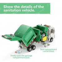 Buildmoc عالية التقنية الأخضر الأبيض سيارة القمامة شاحنة مدينة نظافة الأطفال diy لعبة اللبنات هدية عيد نموذج مجموعة Y0808