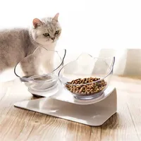 고양이 그릇 피더 애완 동물 이중 개 그릇 스텐트와 함께 미끄럼 방지 마시는 음식을 먹이는 스텐트 제품 액세서리
