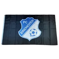 Flaga Holandia Klub piłkarski FC Eindhoven Czarny 3 * 5 stóp (90cm * 150 cm) Flagi poliestrowe Transparent Dekoracja latająca Home Garden Gifts Prezenty