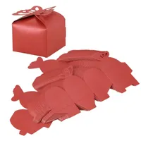 Present Wrap Big Deal 50 st Butterfly Favorit Candy Boxes Cake Style For Wedding Party Red