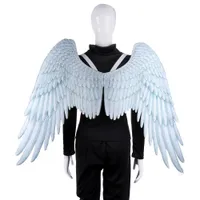 2021 Halloween 3D Angel Mardi Gras Theme Party Cosplay Pour Enfants Adulte Grand Grand Black Wings Devil Costume