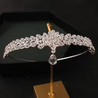 Silver Color Crystal Rhinestone Crown and Tiara Wedding Hair Accessories Bridal Tiaras Hair Crown Wedding Headpiece Women Diadem