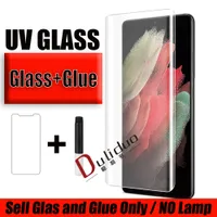 UV -lijm en gehard glazen telefoonscherm beschermer voor Samsung S21ultra S20 S10 Note20 S9 S8 Huawei P50 Pro Xiaomi 11 Ultra One Plus 9 Pro 5G