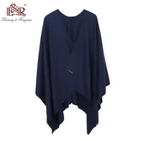 Mode cashmere vinter kvinnor poncho halsdukar solid sjal cape foulard femme pashmina kvinnlig bufanda mujer sjaal 220107
