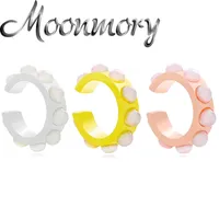 Moonnory 925 Sterling Silver Luxury 1 Pz Opal clip clip orecchino per le donne Polsino orecchio romantico Nessun gioielli piercing che fa 210412