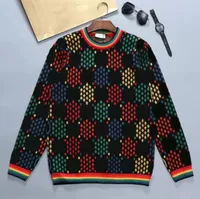 Fashion Rainbow Designer Women&#039;s Sweatshirts Double G Letter Jacquard Sweater Men&#039;s and Women Knitted Sweatshirt Couple Loose Jacket