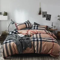 Nordic Style Muji Моющийся хлопок 4-х частей Набор из тонкой одеяла покрывает листовой кровать шляпа Homestay Hotel Home Textile3VF4