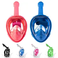 Máscaras de buceo Mascarillas de snorkel para niños Capacitación de natación Cara completa Equipo de buceo sin aliento gratis Tubo de engranajes