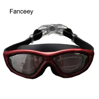 Fanceey Frame Big Frame الكبار نظارات المهنيين للماء Antifog نظارات المياه للأشعة فوق البنفسجية للسباحة