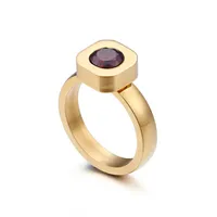 Fashion plain ring glass simple and versatile how many gold rings