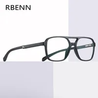 RBENN Brand Designer أزياء مزدوجة جسر الضوء الأزرق حظر نظارات الرجال النساء TR90 مربع الكمبيوتر القراءة النظارات
