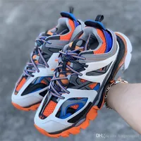 2022 Dirty Dad Shoes Triple s Trackers New Fashion Clunky Men och Kvinnor Designer Svart Orange Ladies Walking Paris Shoe