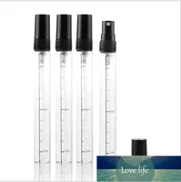 10ml Clear Glass Bottle Black Net Pulverizador Escala Portátil Spray Perfume Frascos Frascos Recarregável
