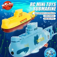 Mini RC Подводная лодка Пульт дистанционного управления RC SpeedBoat Высокий Powered 3.7 В Большая Модель Подводная Подводная Подводная Гребля Открытый RC Лодка Детская Вода Игрушка