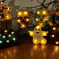 Venta al por mayor Decoración de Halloween Pumpkin Spider Bat Witch Ghost Skull LED luz de la noche Lámpara de noche para la decoración del hogar Festival Bar Fiesta Suministros XX55