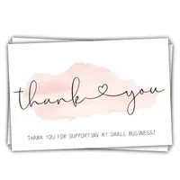 50pcs/Bag Thank You Greeting Cards Baking Bags Gift Package Box Business Decor Festive Party Supplies