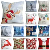 Coussin / oreiller décoratif MRL Style de Noël Soft Polyester Coussin Coussin Santa Snowman Saluoding Canapé Home Voiture Taie d'oreiller décoratif