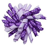 2022 Girl's Gurlers Curly Curly Ribbon Capelli Clip Flowers da 3,5 "Corme Barrette Korker Ribbon Accessori per capelli per bambini per bambini Accessori per bambini