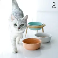 Kattskålar Matare Pet Bowl, Keramisk Förhöjd Justerbar Skål Stativ | Rymdskepp - snabb leverans