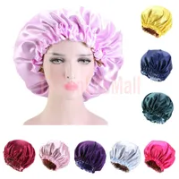 20 styles Momme Silk Night Cap Hair Bonnet Sleeping Silk Sleep Hat for Women Hair Care DHL SJ1N15