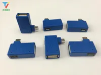 Atacado Micro USB 2.0 OTG Host Adapter com USB Power Mobile Phone Tablet Ângulo direito de 90 graus