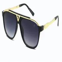 Maskottchen 0937 Klassische P-Sonnenbrille Retro Vintage Glänzende Gold Sommer Unisex-Stil UV400 Eyewear Komme mit Kasten