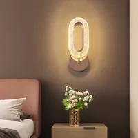 Lampada a parete a LED in cristallo illuminazione interno nordica per casa decorazione del soggiorno tavoli da pranzo lampada da comodino lampada da letto da letto da letto