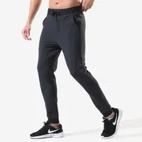 Мужская пробежка на нарядах йоги спортивные повседневные брюки бегущий фитнес тренажерный зал одежды мужчин колготки свободные мульти карманные молнии упругие тренировки