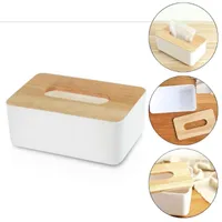 Tissue Boxes & Napkins Japanese-style Box Remote Control Pumping Desktop Wooden Toilet Paper Living Room Advertise Custom