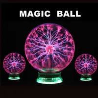 Nattljus Novelty Plasma Ball Light 3 tums jul Kids Present Glaslampa Party Decor Table