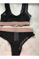 European Fashion Design Dames BH Sets Sexy Gaas Kant Borduurwerk Spaghetti Strap Bustier Vest en Shorts Slipjes Twinset Lingerie Ondergoed