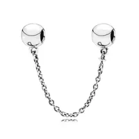 Heart Alloy Clip Chaîne de sécurité Mode Femmes Bijoux 925 Argent plaqué pour bricolage Bracelet Charm Bead Style européen PANZA007-27