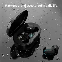 E7S TWSワイヤレスイヤホンBluetoothヘッドフォンのノイズキャンセリング防水LED表示画面インイヤーヘッドセット3Dステレオイヤーバッド（物流価格PLSお問い合わせ）