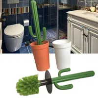 Bath Accessoire Set Toiletborstel Innovatief Dichte kop Plastic Leuke Cactus Lange handgreep Reinigingsreiniger voor Home