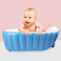 Bathing Tubs & Seats Portable Bathtub 98*65*28cm Inflatable Bath Tub Child Cushion Foot Air Pump Warm Winner Keep Folding