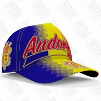 Andorra Baseball Caps Gratis 3D Custom Made Name Number Teams Logo Catalan AndorraR Principat Hats Ad Travel Nation Vlaggen Hoofddeksels