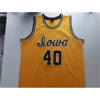 0098Rare basketbal jersey mannen jeugd vrouwen vintage # 40 Chris Street Iowa Hawkeyes College Size S-5XL Custom Elke naam of nummer