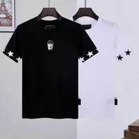 2021 Zwykły Mężczyźni Luksusowe Koszulki Bawełniane Kobiety Ubrania Śmieszne Krótki Rękaw O Neck Tees Drukowanie Phillip T-Shirts PP
