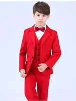 Excellent Fashion Kids Formal Wear Clothes Children Attire Wedding Blazer Boy Birthday Party Business Suit (jacket+pants+vest )001