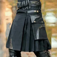 Mäns shorts Adisputent Mens Kilt Traditionell kjol Utility Modern Male Classic Retro Scottish Medieval Scotland Homme
