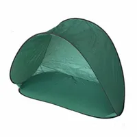 المحمولة قابلة للطي شاطئ خيمة الافتتاح التلقائي المظلة في الهواء الطلق الطبقة واحدة طبقة واحدة التخييم 2 الأشخاص المضادة للأشعة فوق البنفسجية خيام Wigwam والملاجئ