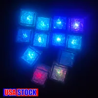Luces de cubo de hielo brillantes LED Bloque fluorescente LED Cubos intermitentes coloridos Flash Induction Light KTV Bar Bodas Suministros de boda